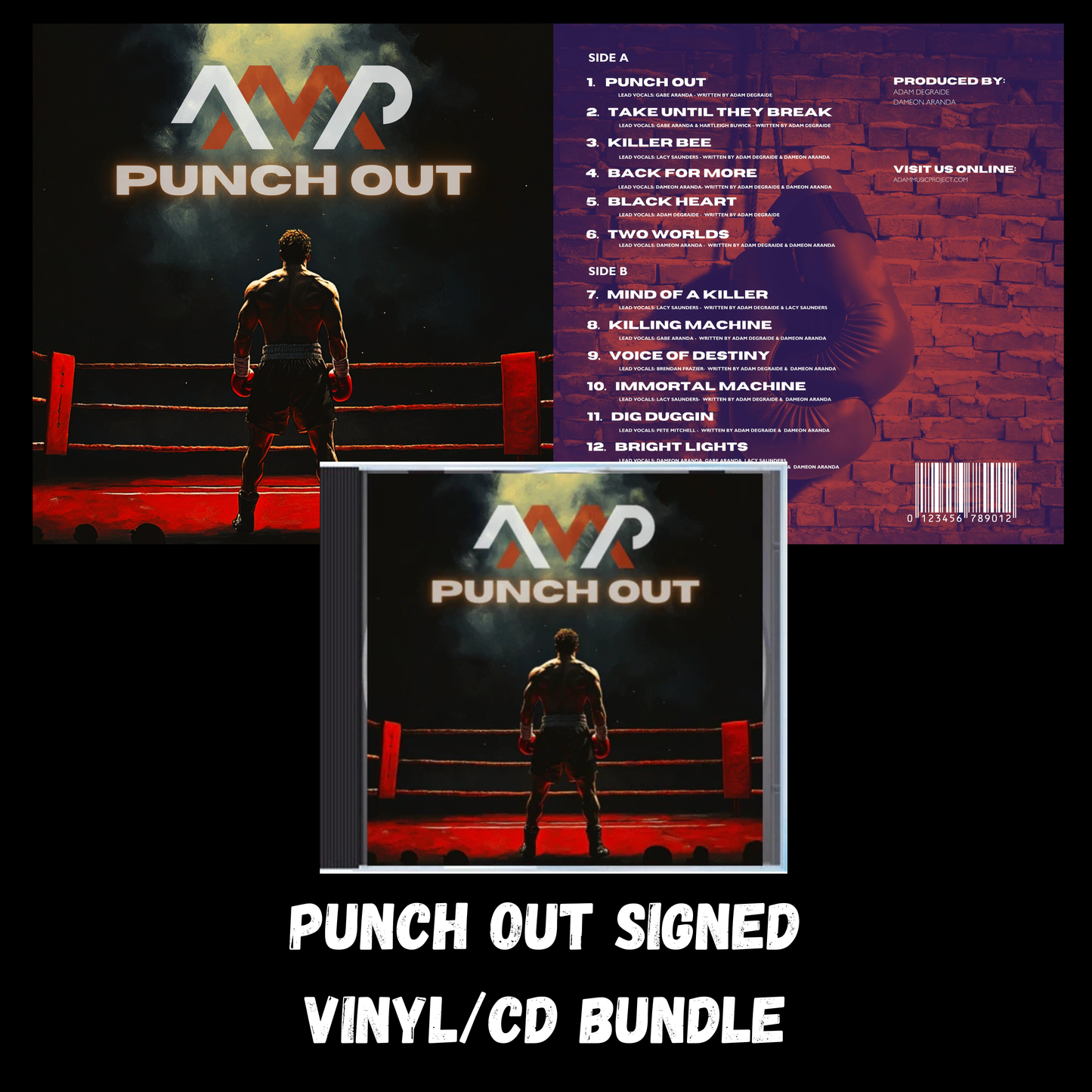 Punch Out Signed Vinyl/CD Bundle Includes Shipping